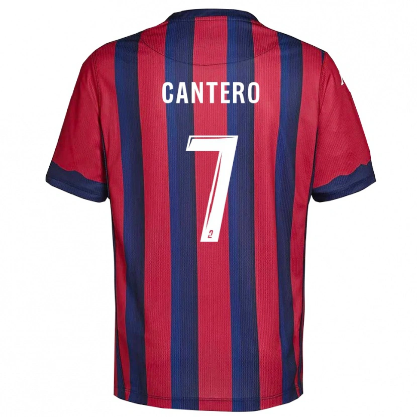 Danxen Heren Enzo Cantero #7 Bourgondisch Marine Thuisshirt Thuistenue 2025/26 T-Shirt België