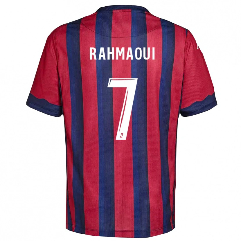 Danxen Heren Yazid Rahmaoui #7 Bourgondisch Marine Thuisshirt Thuistenue 2025/26 T-Shirt België