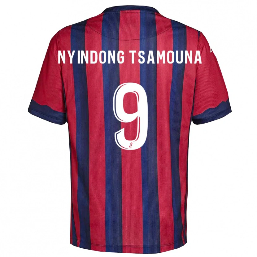 Danxen Heren Jean Nyindong Tsamouna #9 Bourgondisch Marine Thuisshirt Thuistenue 2025/26 T-Shirt België