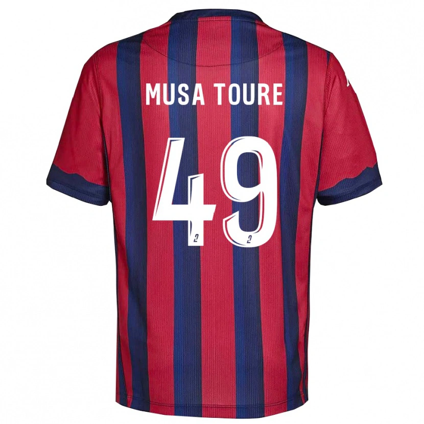 Danxen Heren Musa Toure #49 Bourgondisch Marine Thuisshirt Thuistenue 2025/26 T-Shirt België