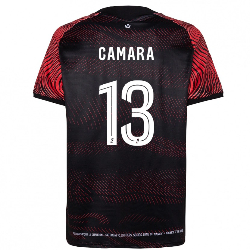 Danxen Heren Bakari Camara #13 Wit Rood Thuisshirt Thuistenue 2025/26 T-Shirt België