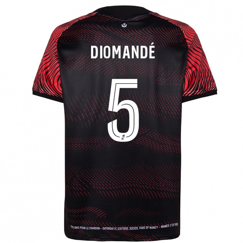 Danxen Heren Paul Diomandé #5 Wit Rood Thuisshirt Thuistenue 2025/26 T-Shirt België