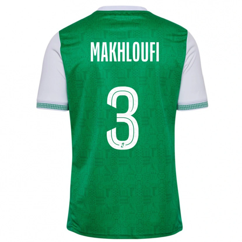 Danxen Heren Maedine Makhloufi #3 Groen Wit Thuisshirt Thuistenue 2025/26 T-Shirt België