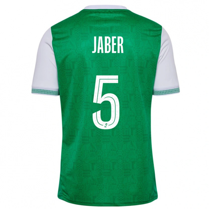 Danxen Heren Mahmoud Jaber #5 Groen Wit Thuisshirt Thuistenue 2025/26 T-Shirt België