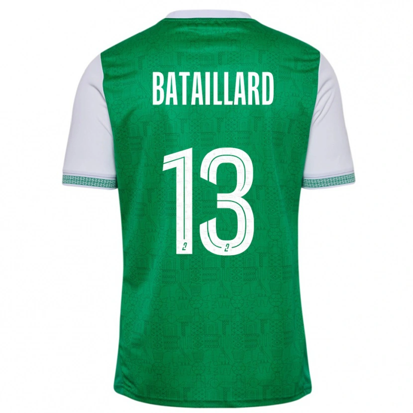 Danxen Heren Faustine Bataillard #13 Groen Wit Thuisshirt Thuistenue 2025/26 T-Shirt België