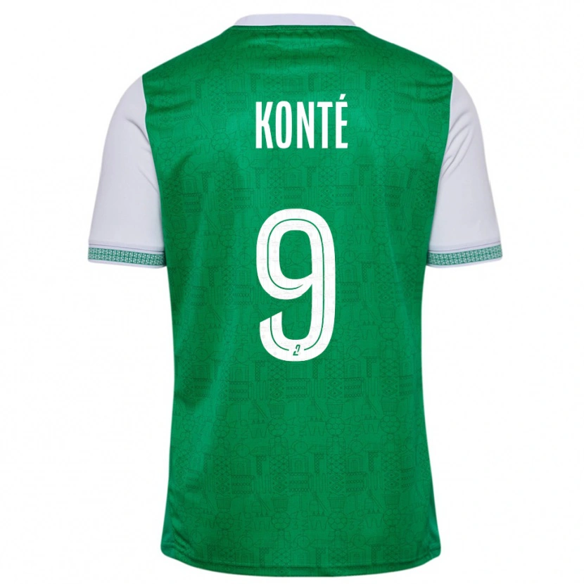 Danxen Heren Mamadou Konté #9 Groen Wit Thuisshirt Thuistenue 2025/26 T-Shirt België