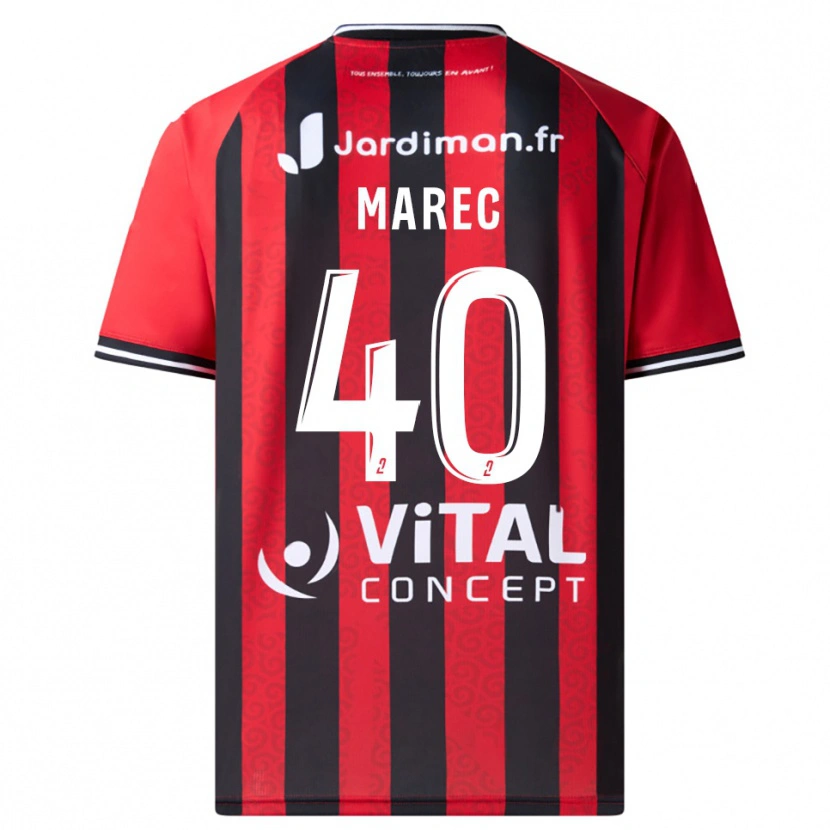 Danxen Heren Noah Marec #40 Rood Zwart Thuisshirt Thuistenue 2025/26 T-Shirt België