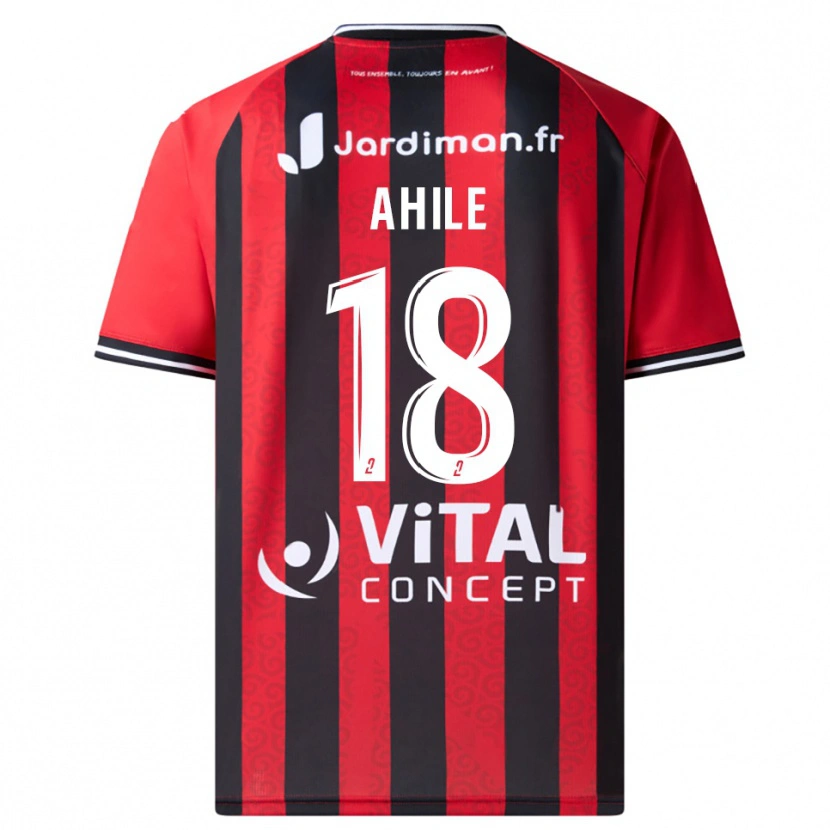 Danxen Heren Tanguy Ahile #18 Rood Zwart Thuisshirt Thuistenue 2025/26 T-Shirt België