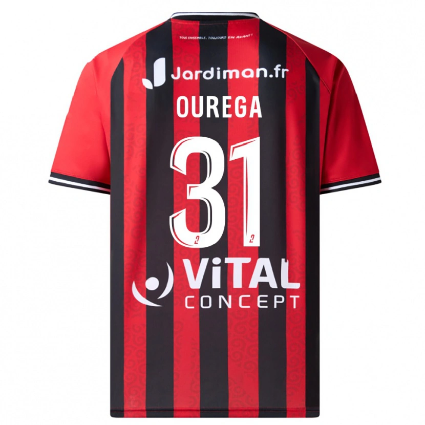 Danxen Heren Dylan Ourega #31 Rood Zwart Thuisshirt Thuistenue 2025/26 T-Shirt België