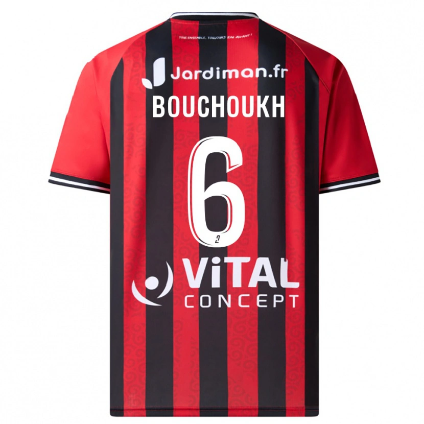 Danxen Heren Ahmed Bouchoukh #6 Rood Zwart Thuisshirt Thuistenue 2025/26 T-Shirt België