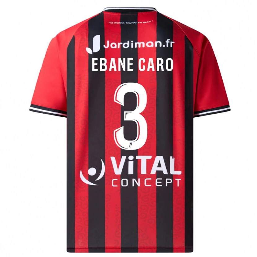 Danxen Heren Noa Ebane Caro #3 Rood Zwart Thuisshirt Thuistenue 2025/26 T-Shirt België