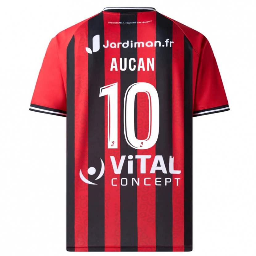 Danxen Heren Ewan Aucan #10 Rood Zwart Thuisshirt Thuistenue 2025/26 T-Shirt België