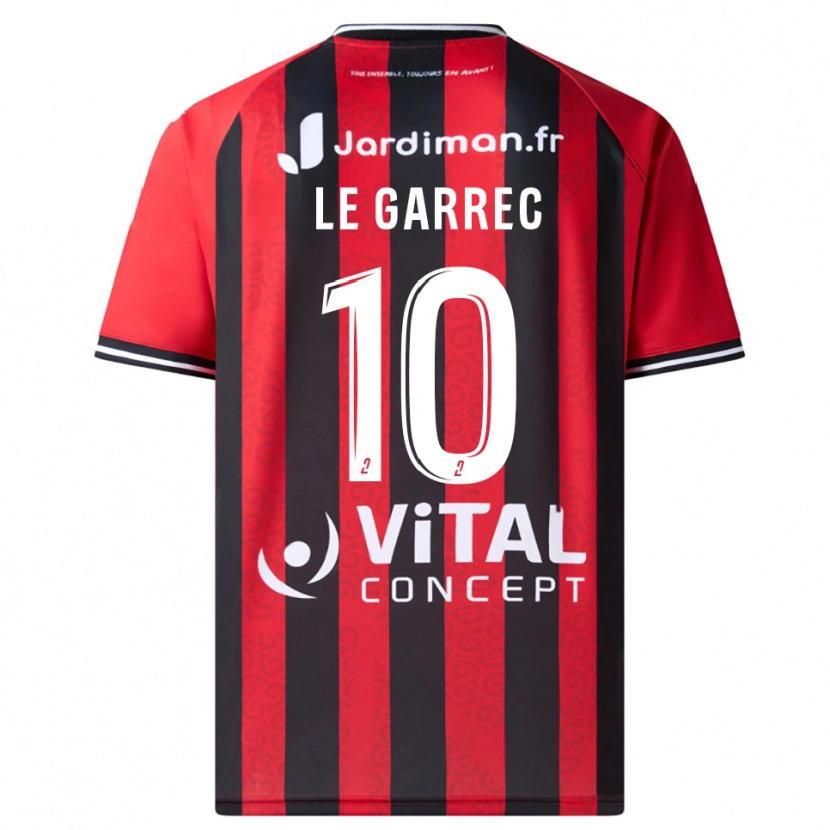 Danxen Heren Léa Le Garrec #10 Rood Zwart Thuisshirt Thuistenue 2025/26 T-Shirt België