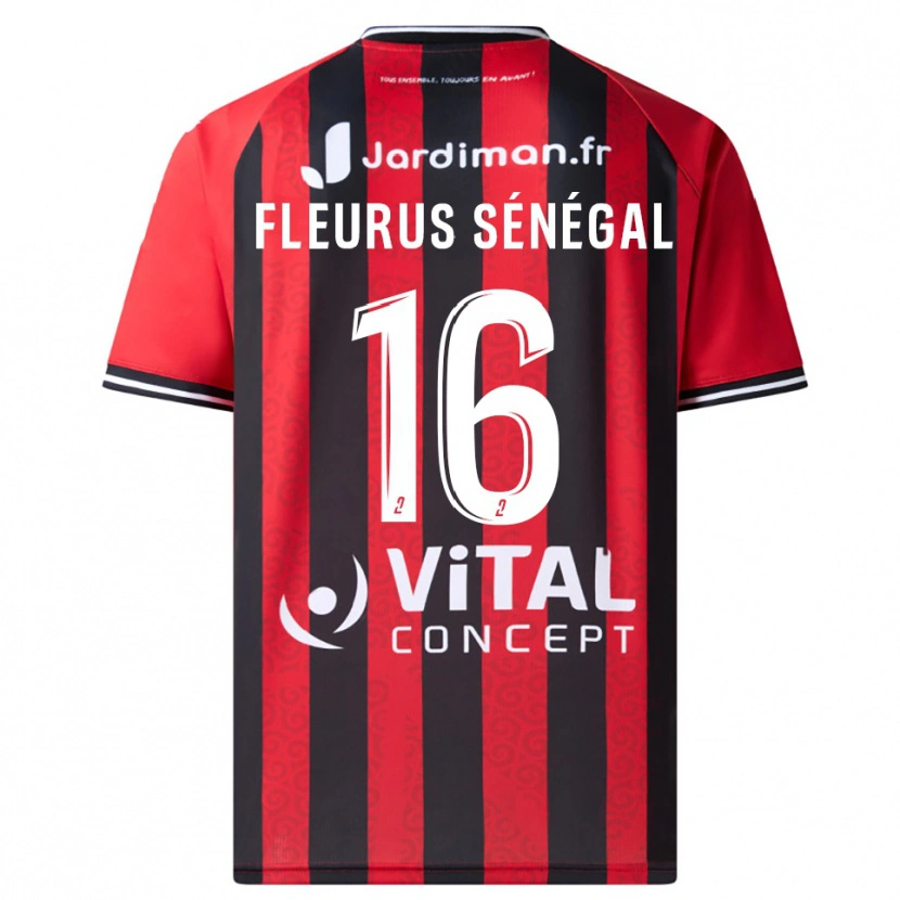 Danxen Heren Paul Fleurus Sénégal #16 Rood Zwart Thuisshirt Thuistenue 2025/26 T-Shirt België