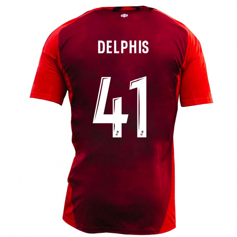 Danxen Heren Thibault Delphis #41 Rood Bourgondië Thuisshirt Thuistenue 2025/26 T-Shirt België