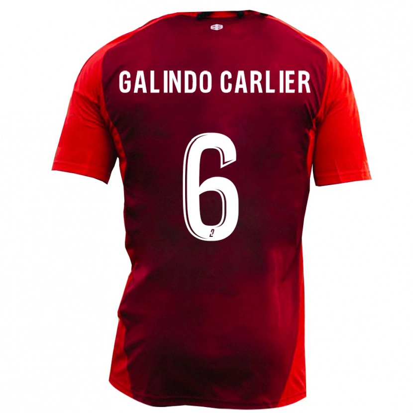 Danxen Heren Luca Galindo Carlier #6 Rood Bourgondië Thuisshirt Thuistenue 2025/26 T-Shirt België