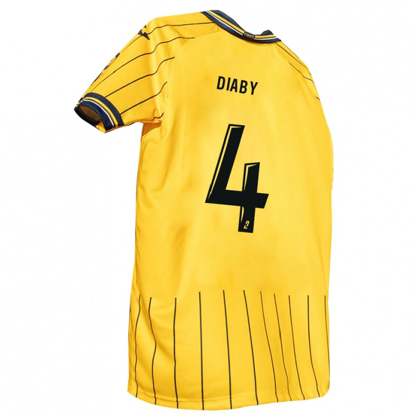 Danxen Heren Tidjan Diaby #4 Geel Marine Thuisshirt Thuistenue 2025/26 T-Shirt België