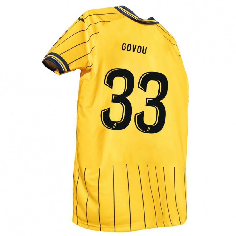 Danxen Heren Mensah Govou #33 Geel Marine Thuisshirt Thuistenue 2025/26 T-Shirt België
