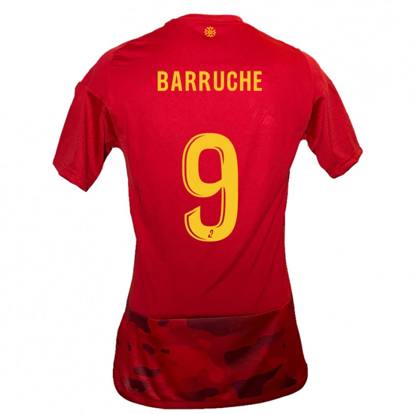 Danxen Heren Théo Barruche #9 Rood Geel Thuisshirt Thuistenue 2025/26 T-Shirt België