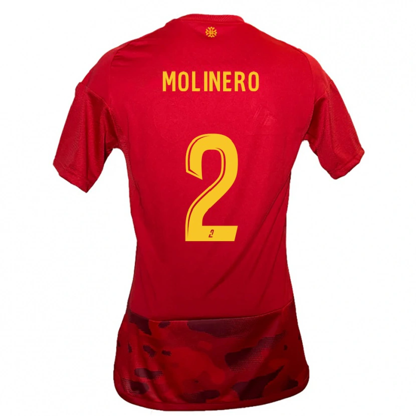Danxen Heren Leny Molinero #2 Rood Geel Thuisshirt Thuistenue 2025/26 T-Shirt België