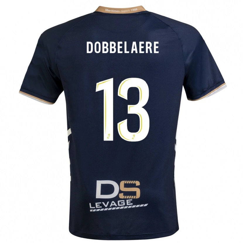 Danxen Heren Maxime Dobbelaere #13 Marine Goud Thuisshirt Thuistenue 2025/26 T-Shirt België
