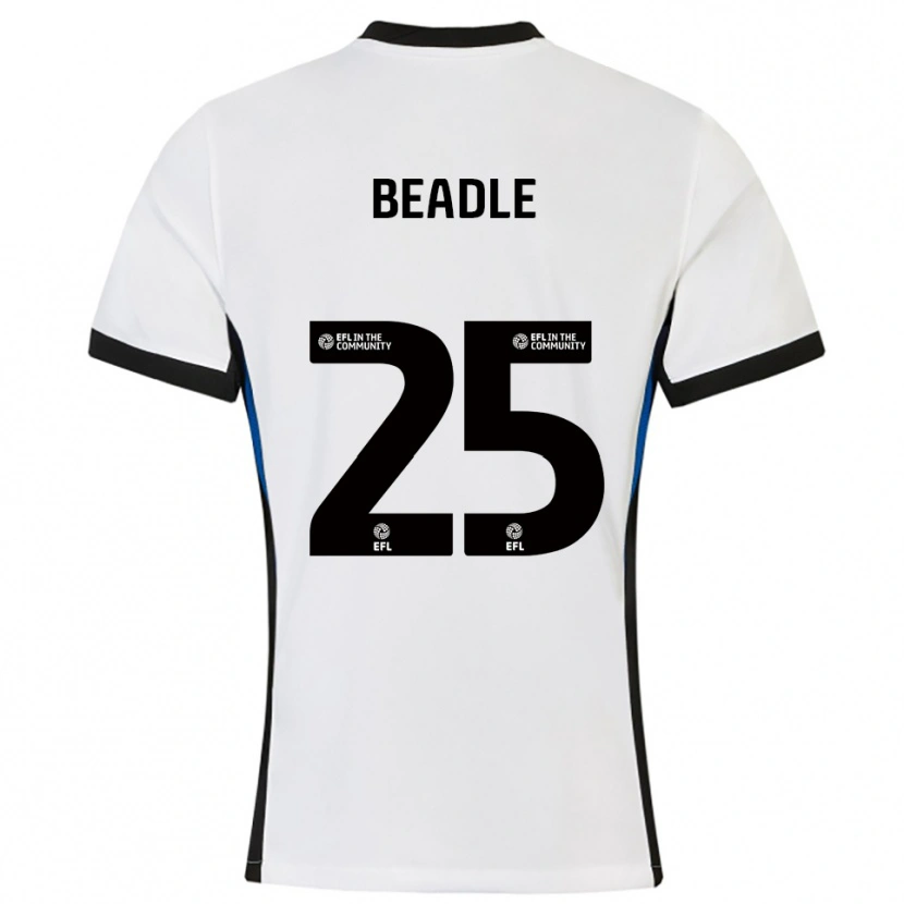 Danxen Heren James Beadle #25 Wit Blauw Uitshirt Uittenue 2025/26 T-Shirt België