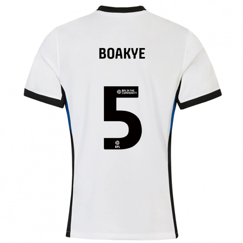 Danxen Heren Godfred Boakye #5 Wit Blauw Uitshirt Uittenue 2025/26 T-Shirt België