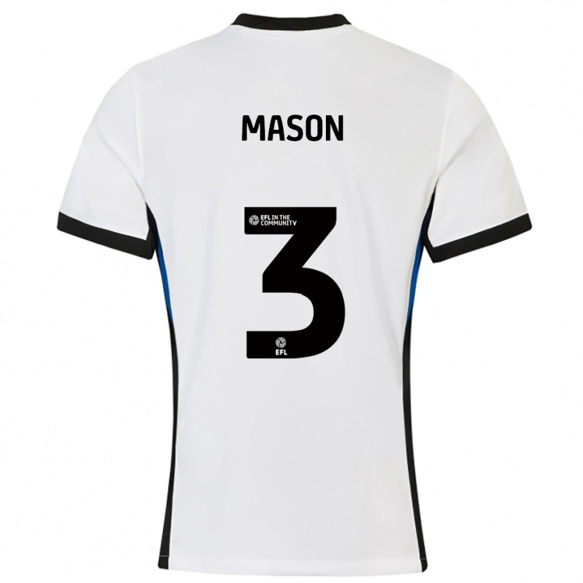 Danxen Heren Ellie Mason #3 Wit Blauw Uitshirt Uittenue 2025/26 T-Shirt België