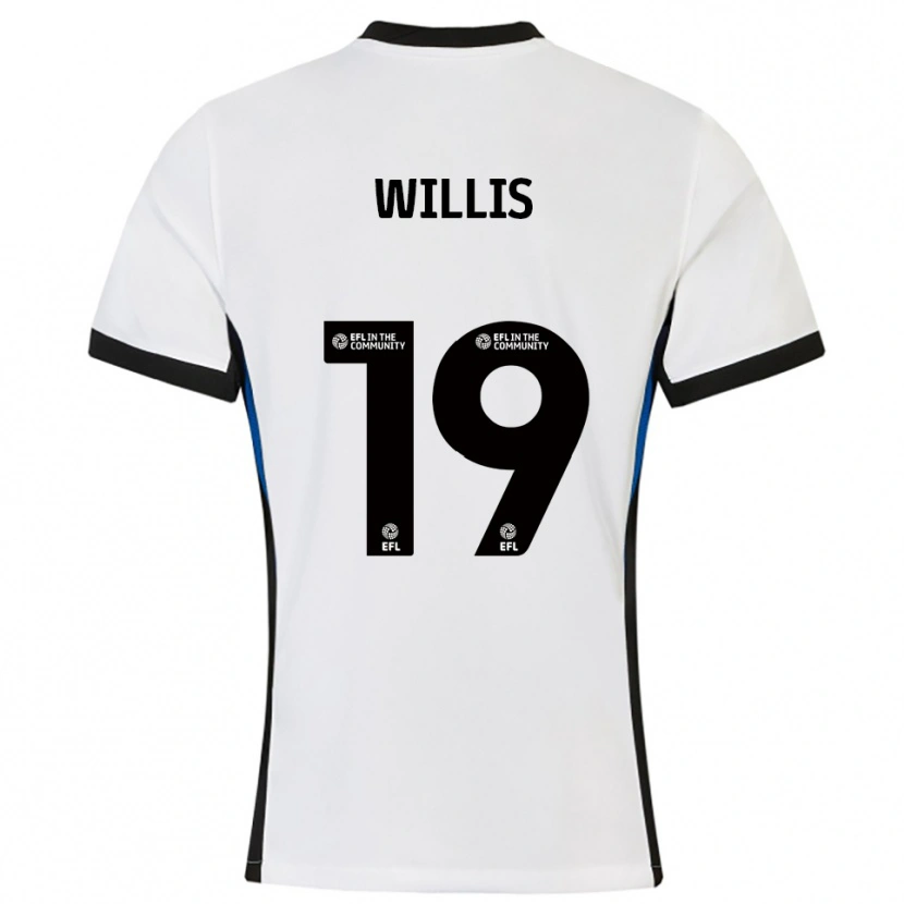Danxen Heren Zach Willis #19 Wit Blauw Uitshirt Uittenue 2025/26 T-Shirt België
