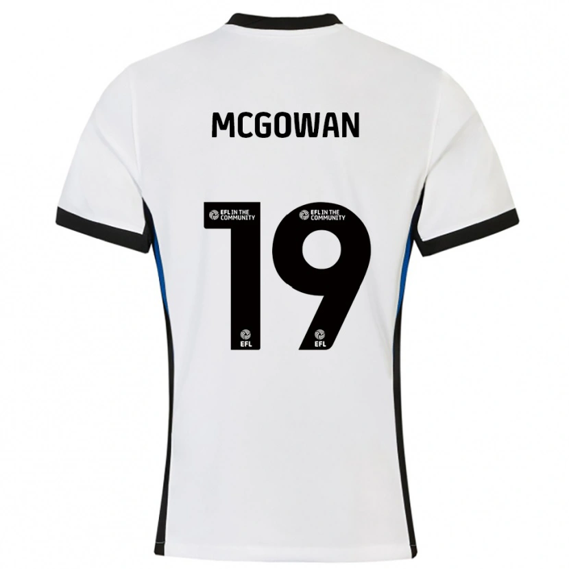 Danxen Heren Tegan Mcgowan #19 Wit Blauw Uitshirt Uittenue 2025/26 T-Shirt België