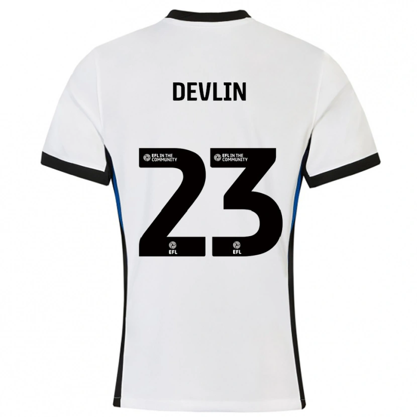 Danxen Heren Charlotte Devlin #23 Wit Blauw Uitshirt Uittenue 2025/26 T-Shirt België