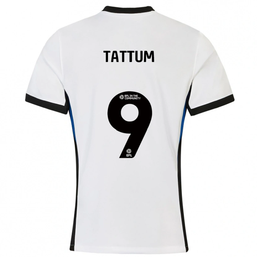 Danxen Heren Frank Tattum #9 Wit Blauw Uitshirt Uittenue 2025/26 T-Shirt België