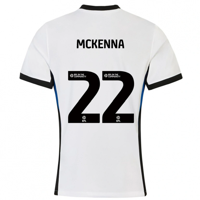 Danxen Heren Rebecca Mckenna #22 Wit Blauw Uitshirt Uittenue 2025/26 T-Shirt België