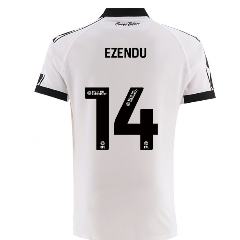 Danxen Heren Daniel Ezendu #14 Wit Zwart Uitshirt Uittenue 2025/26 T-Shirt België