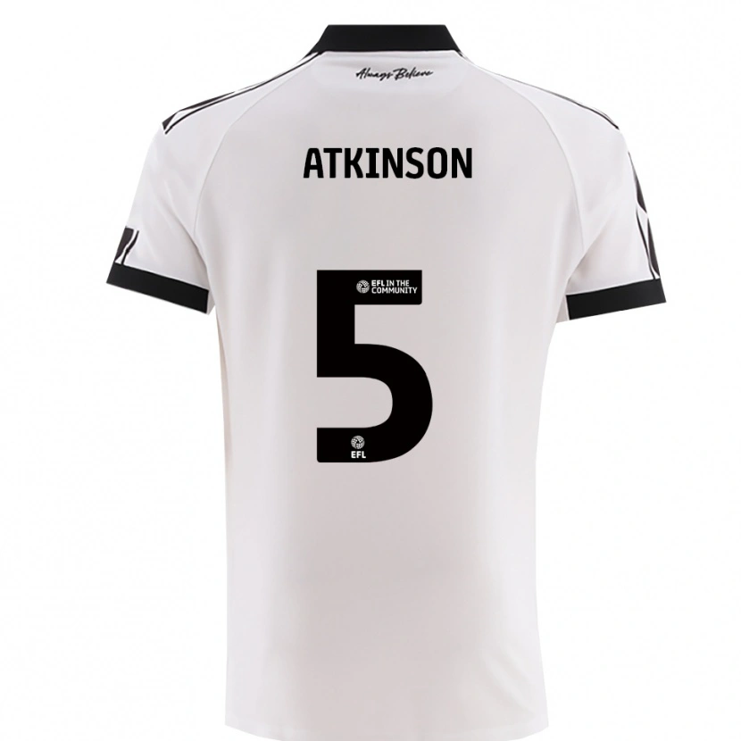 Danxen Heren Rob Atkinson #5 Wit Zwart Uitshirt Uittenue 2025/26 T-Shirt België