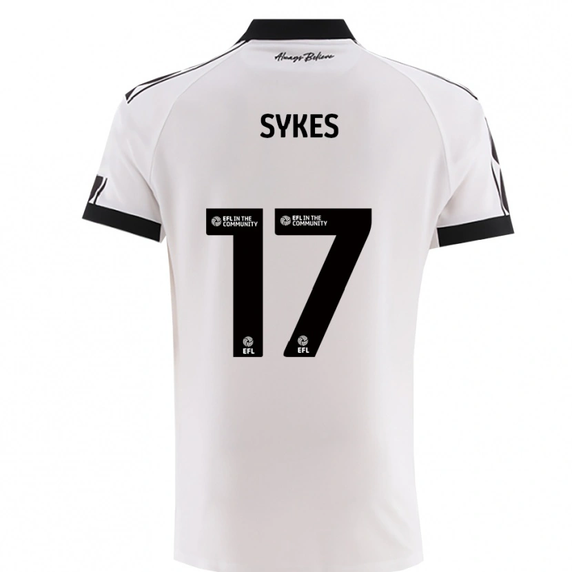 Danxen Heren Mark Sykes #17 Wit Zwart Uitshirt Uittenue 2025/26 T-Shirt België