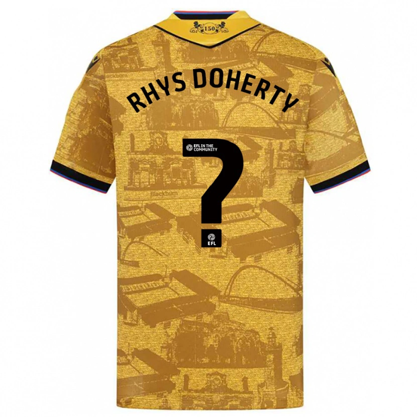 Danxen Heren Rhys Doherty #0 Goud Zwart Uitshirt Uittenue 2025/26 T-Shirt België
