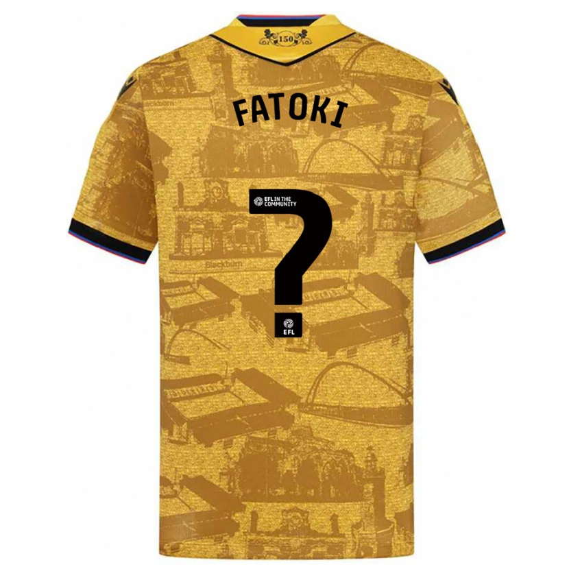 Danxen Heren Kevin Fatoki #0 Goud Zwart Uitshirt Uittenue 2025/26 T-Shirt België