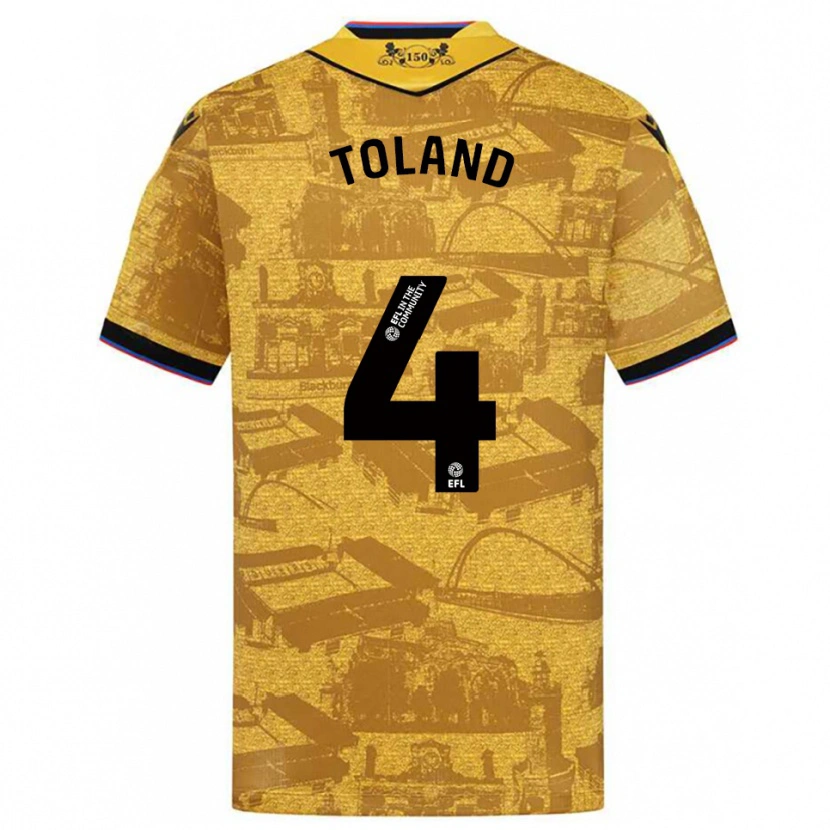Danxen Heren Tyler Toland #4 Goud Zwart Uitshirt Uittenue 2025/26 T-Shirt België