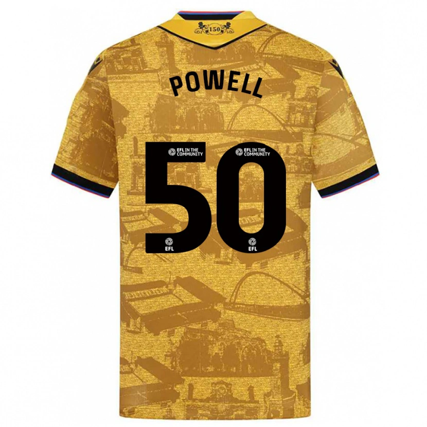 Danxen Heren Brandon Powell #50 Goud Zwart Uitshirt Uittenue 2025/26 T-Shirt België
