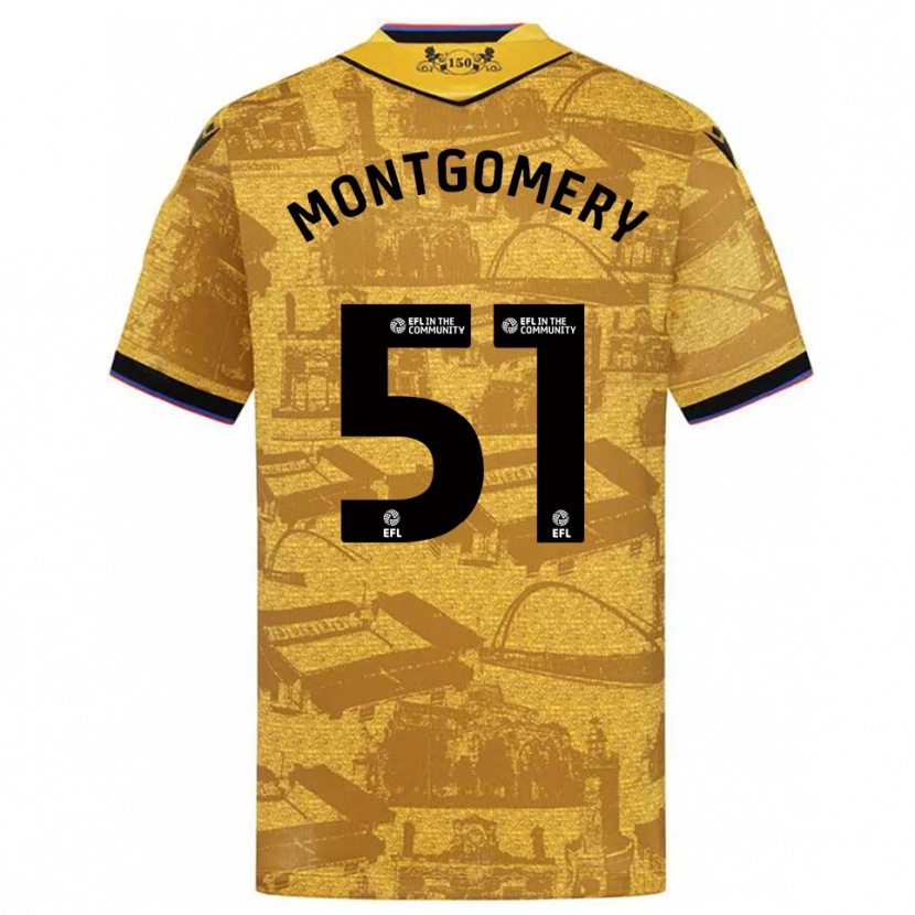 Danxen Heren Kristi Montgomery #51 Goud Zwart Uitshirt Uittenue 2025/26 T-Shirt België
