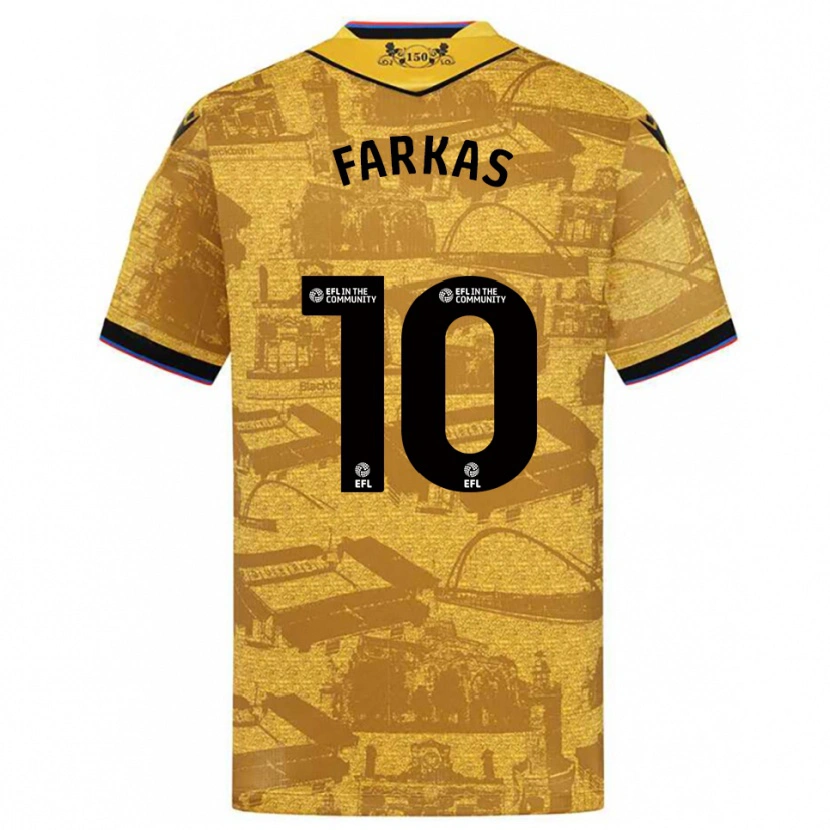 Danxen Heren Patrik Farkas #10 Goud Zwart Uitshirt Uittenue 2025/26 T-Shirt België