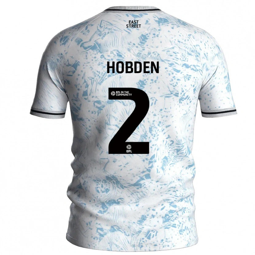 Danxen Heren Ollie Hobden #2 Wit Hemelsblauw Uitshirt Uittenue 2025/26 T-Shirt België