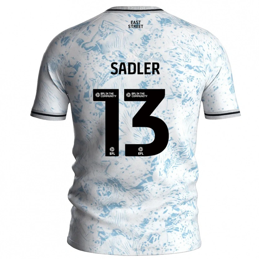 Danxen Heren Jude Sadler #13 Wit Hemelsblauw Uitshirt Uittenue 2025/26 T-Shirt België