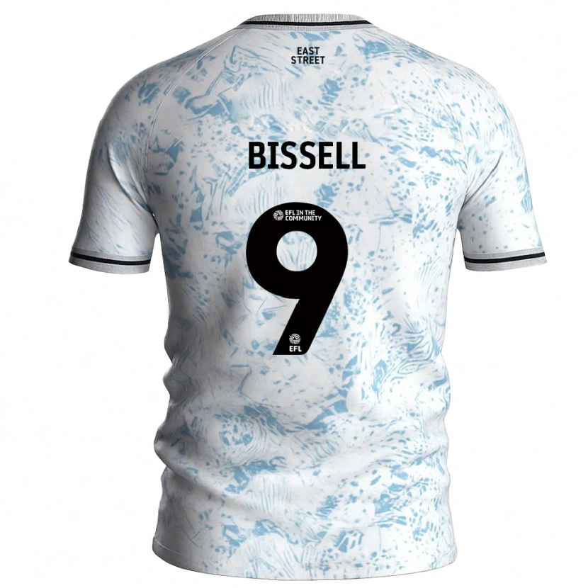 Danxen Heren Emma Bissell #9 Wit Hemelsblauw Uitshirt Uittenue 2025/26 T-Shirt België