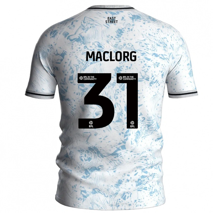 Danxen Heren Lennon Maclorg #31 Wit Hemelsblauw Uitshirt Uittenue 2025/26 T-Shirt België