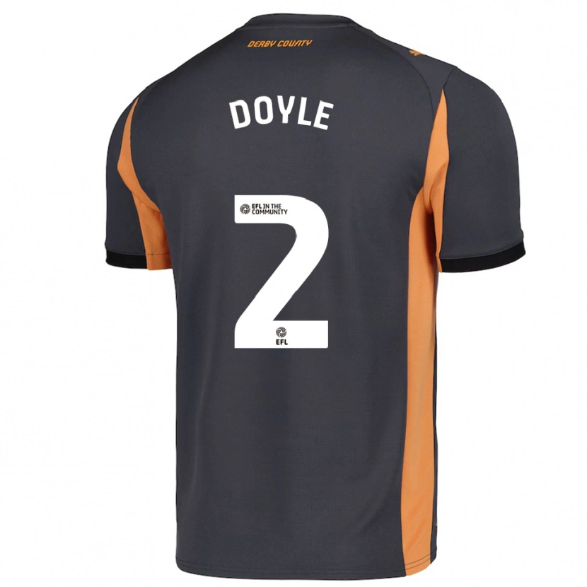 Danxen Heren Aj Doyle #2 Grijs Oranje Zwart Uitshirt Uittenue 2025/26 T-Shirt België