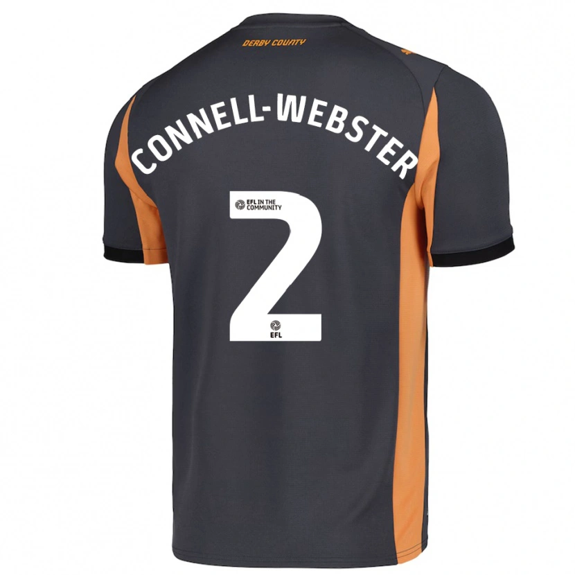 Danxen Heren Braidy Connell-Webster #2 Grijs Oranje Zwart Uitshirt Uittenue 2025/26 T-Shirt België