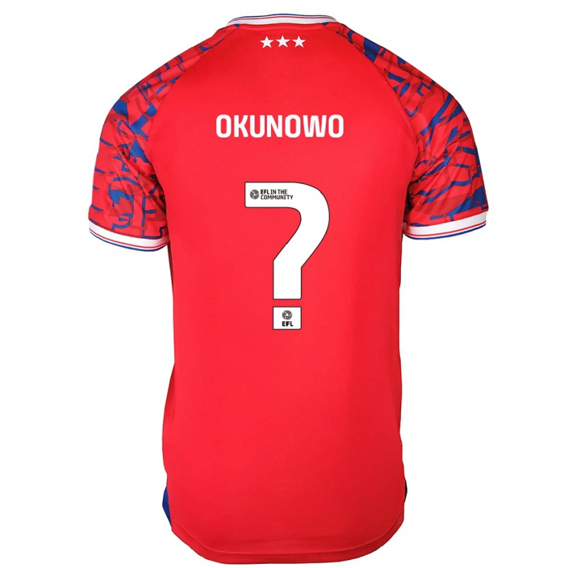Danxen Heren Emmanuel Okunowo #0 Rood Blauw Uitshirt Uittenue 2025/26 T-Shirt België