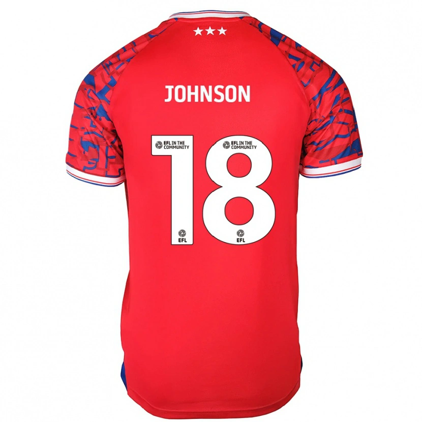 Danxen Heren Ben Johnson #18 Rood Blauw Uitshirt Uittenue 2025/26 T-Shirt België